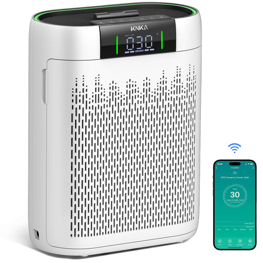 Air Purifiers for Home Large Room Bedroom up to 1740 Ft², Hepa Air Purifier with Air Quality Monitor, Smart WiFi, TRUE HEPA, Sleep Mode, Air Cleaner for Pets, Dust, Odor, Smoke, Pollen, AP2000WF